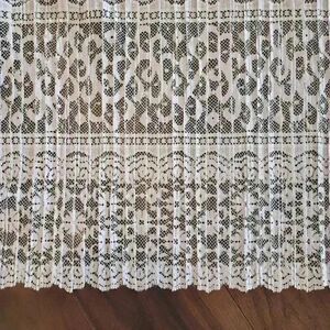 Stretch Lace Piece 46" x 42" White Cotton Nylon NEW
